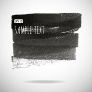 Black watercolor blob isolated on white N21
