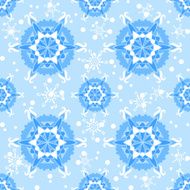 Retro Seamless winter background with snowflakes N2