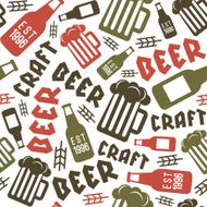 Craft beer brewery seamless pattern N2