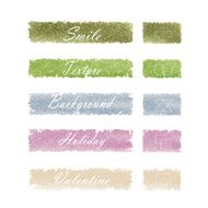 set of light blue green violet chalk line banner