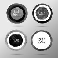 Hand drawn monochrome circles