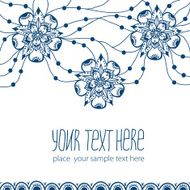 Template of greeting card with flowers N2