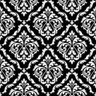 Foliage damask seamless pattern with leaf scrolls