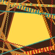 Ethnic abstract geometric background from decorative strips N4