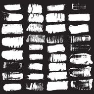 Vector set of grunge brush strokes N19