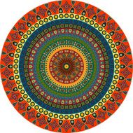 Ornamental circle of small simple graphic shapes N2