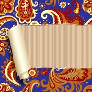 Ripped paper with floral ornament