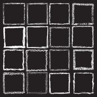 Grunge frame set vector template N7