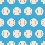 Flat Vector Seamless Sport and Recreation Baseball Pattern N2