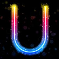 Alphabet Rainbow Lights Glitter with Sparkles