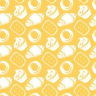 Seamless pattern outline delicious pastries N2