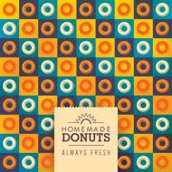 Donuts background design in color