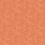 Ethnic semless pattern on the orange background
