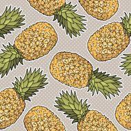 Seamless pattern with pineapples N34