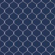 Nautical rope seamless fishnet pattern on dark blue background N2