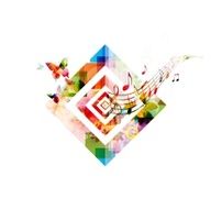 Colorful music background Vector