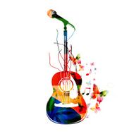 Colorful guitar background