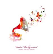 Colorful music background Vector N2