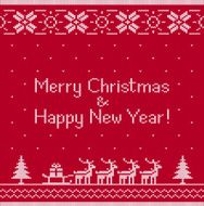 Knitted Christmas card