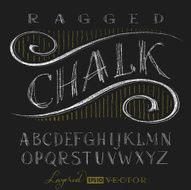 Alphabet hand drawn on chalkboard
