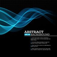 Abstract blue shining wave background Vector illustration
