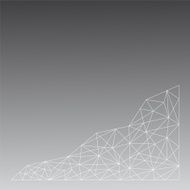 black and white line polygon on bottom