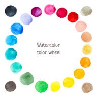 Watercolor color wheel