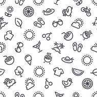 Summer and Vacation Seamless Pattern N2