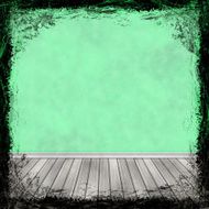 Green grunge background Abstract vintage texture with frame and N21