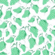 grapes wine fruit summer seamless pattern eps10