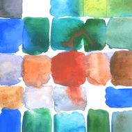 Watercolor stain glass background N10