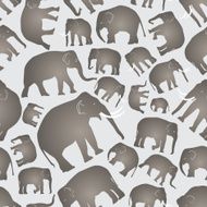 gray vector elephants simple seamless pattern eps10