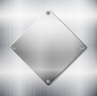 metallic background with plate
