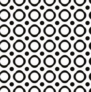 Polka dot seamless pattern with geometric figures black N3