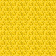 Seamless pattern of yellow glossy honeycombs N3