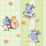 background with cows seamless pattern N5