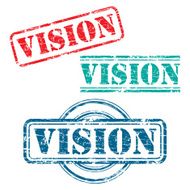 Rubber stamp design VISION