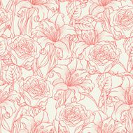 roses and lilies