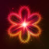 Fire red vector star N20