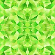 Green abstract crystal vector seamless pattern
