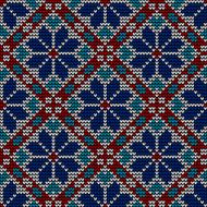 Seamless norwegian embroidered winter pattern