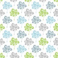 Seamless pattern of chestnut leaves N2