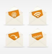Envelope icon mail template