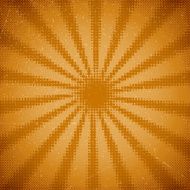 Vintage card with halftone sun rays