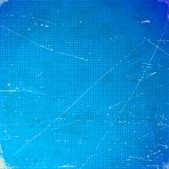 Old blue scratched card with halftone gradient N2