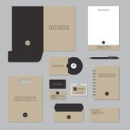 Stationary template design Corporate identity business set N6