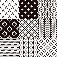 seamless black and white geometric pattern N11