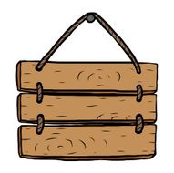 hanging wooden plate