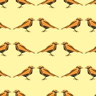 Seamless pattern with geometric birds