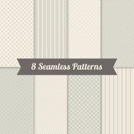 Monochrome Geometric Seamless Patterns with Stripes Triangles and Circles N2